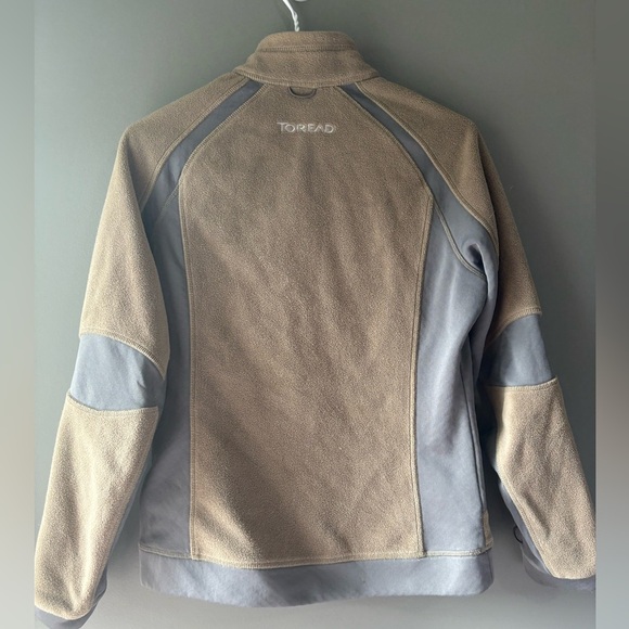 Toread, size small Women's Tan and Gray fleece hiking zip up Jacket - Picture 5 of 6